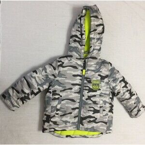 CARTERS JUST ONE YOU BOYS CAMO HOODED JACKET COAT SIZE 2T